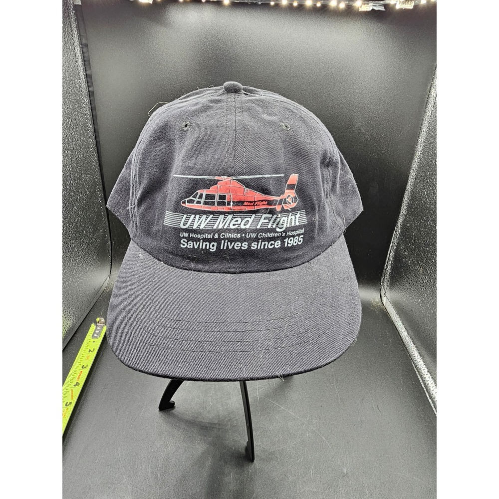 UW Med Flight Hat Navy Blue Cotton Adjustable Baseball Cap Saving Lives 1985